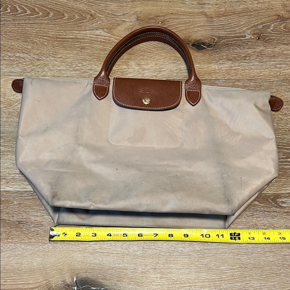 Longchamp Elegant Brown and Cream Women's Handbag - Picture 5 of 16